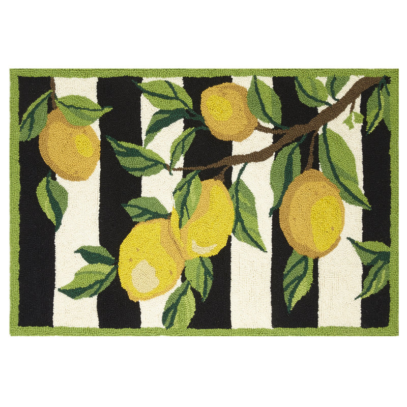 Fleur De Lis Living Purnell Lemon Branch Beige/Green Area Rug & Reviews